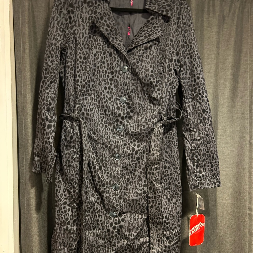 Kirna Zabete with Target Leopard Print Trench Coat In Grey XL